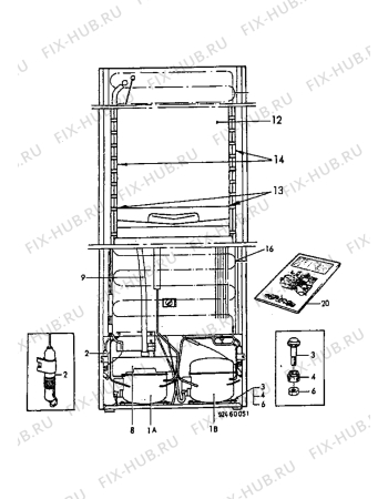 Взрыв-схема холодильника Electrolux ER3312B - Схема узла Refrigerator cooling system